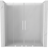 Mexen Velar Duo stumdomos dušo durys 180 cm, šerkšnas, baltos - 871-180-000-32-20