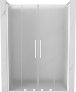 Mexen Velar Duo slankiojančios dušo durys 160 cm, matinės, baltos - 871-160-000-32-20