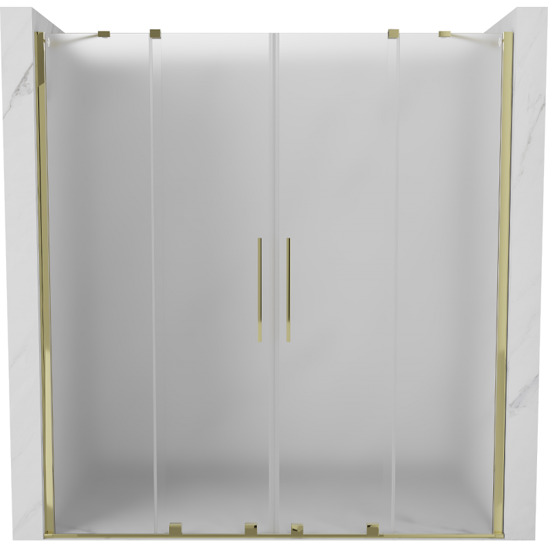 Mexen Velar Duo slankiojančios dušo durys 180 cm, matinės, auksinės - 871-180-000-32-50