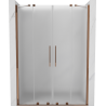 Mexen Velar Duo stumdomos dušo durys 140 cm, matinis, rožinis auksas - 871-140-000-32-60