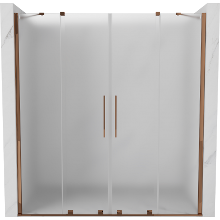 Mexen Velar Duo stumdomosios dušo durys 180 cm, matinės, rožinis auksas - 871-180-000-32-60
