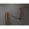 Mexen Velar Duo stumdomos dušo durys 140 cm, matinis, rožinis auksas - 871-140-000-32-60