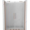 Mexen Velar Duo stumdomos dušo durys 160 cm, matinės, šlifuotas varis - 871-160-000-32-65