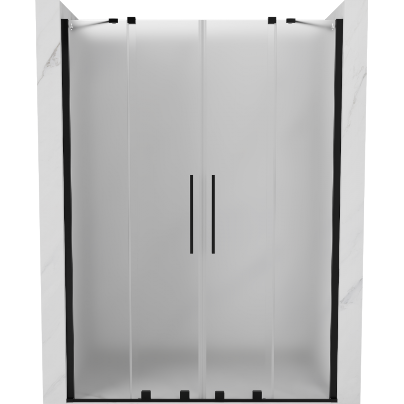 Mexen Velar Duo slankiojančios dušo durys 140 cm, matinės, juodos - 871-140-000-32-70