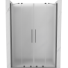 Mexen Velar Duo stumdomos dušo durys 140 cm, matinės, gun metal - 871-140-000-32-95
