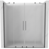 Mexen Velar Duo slankiosios dušo durys 180 cm, matinės, ginklų metalas - 871-180-000-32-95