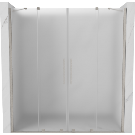 Mexen Velar Duo stumdomos dušo durys 180 cm, matinis, šlifuotas nikelis - 871-180-000-32-97
