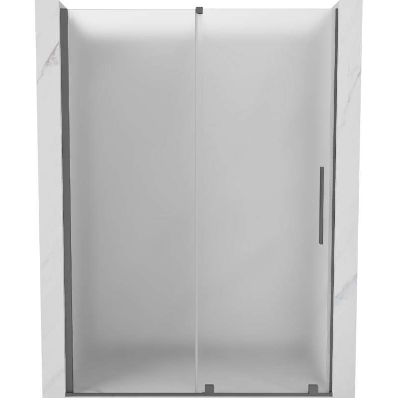 Mexen Velar stumdomos dušo durys 140 cm, matinės, tamsus metalas - 871-140-000-31-95