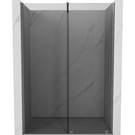 Mexen Velar stumdomos dušo durys 160 cm, grafitas, ginklų metalas - 871-160-000-41-95