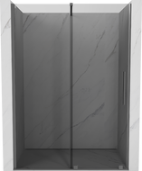Mexen Velar stumdomos dušo durys 140 cm, grafitas, ginklų metalas - 871-140-000-41-95