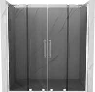 Mexen Velar Duo stumdomos dušo durys 170 cm, grafito, baltos - 871-170-000-42-20