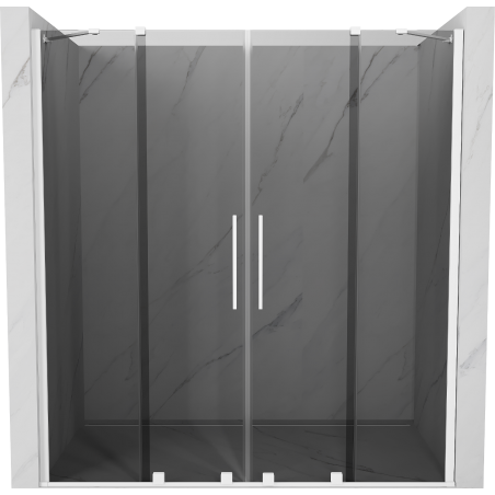 Mexen Velar Duo stumdomos dušo durys 180 cm, grafitas, balta - 871-180-000-42-20
