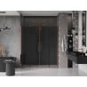Mexen Velar Duo slankiojamosios dušo durys 170 cm, grafitas, rožinis auksas - 871-170-000-42-60