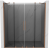 Mexen Velar Duo slankiojančios dušo durys 180 cm, grafitas, šlifuotas varis - 871-180-000-42-65
