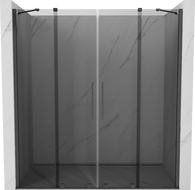 Mexen Velar Duo stumdomos dušo durys 170 cm, grafitas, matinė poliruota pilka - 871-170-000-42-66