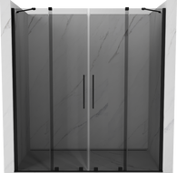 Mexen Velar Duo stumdomos vonios durys 170 cm, grafitas, juodos - 871-170-000-42-70