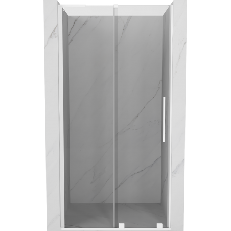 Mexen Velar L slankiojančios dušo durys 90 cm, skaidrios, baltos - 871-090-003-01-20