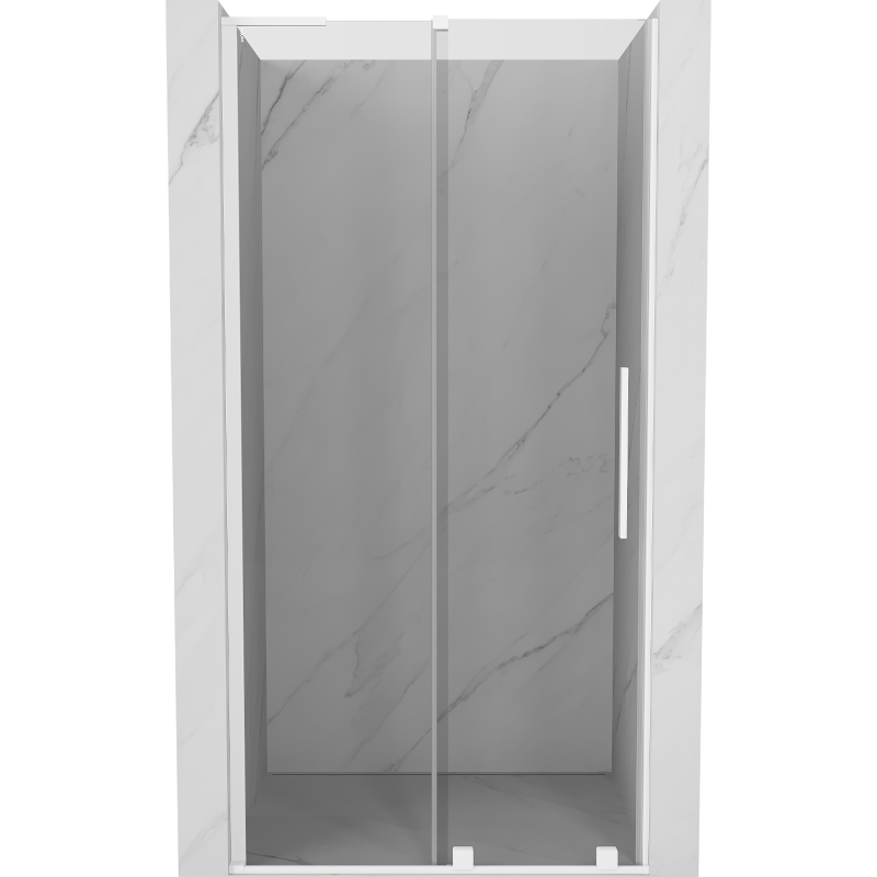 Mexen Velar L stumdomos dušo durys 100 cm, skaidrios, baltos - 871-100-003-01-20