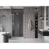 Mexen Velar L stumdomos dušo durys 120 cm, permatomos, baltos - 871-120-003-01-20