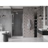 Mexen Velar L stumdomos dušo durys 120 cm, permatomos, baltos - 871-120-003-01-20