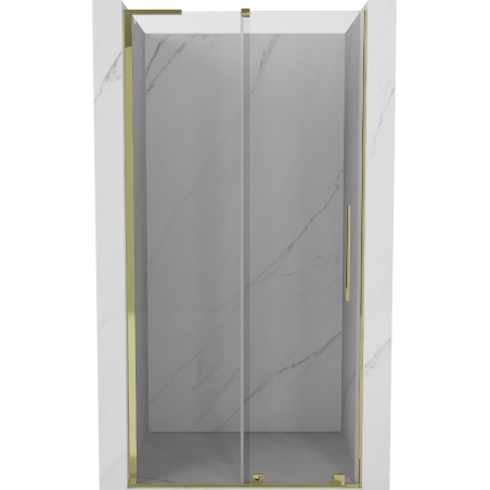 Mexen Velar L stumdomos durys dušui 110 cm, skaidrios, auksinės - 871-110-003-01-50