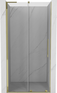 Mexen Velar L stumdomos durys dušui 110 cm, skaidrios, auksinės - 871-110-003-01-50
