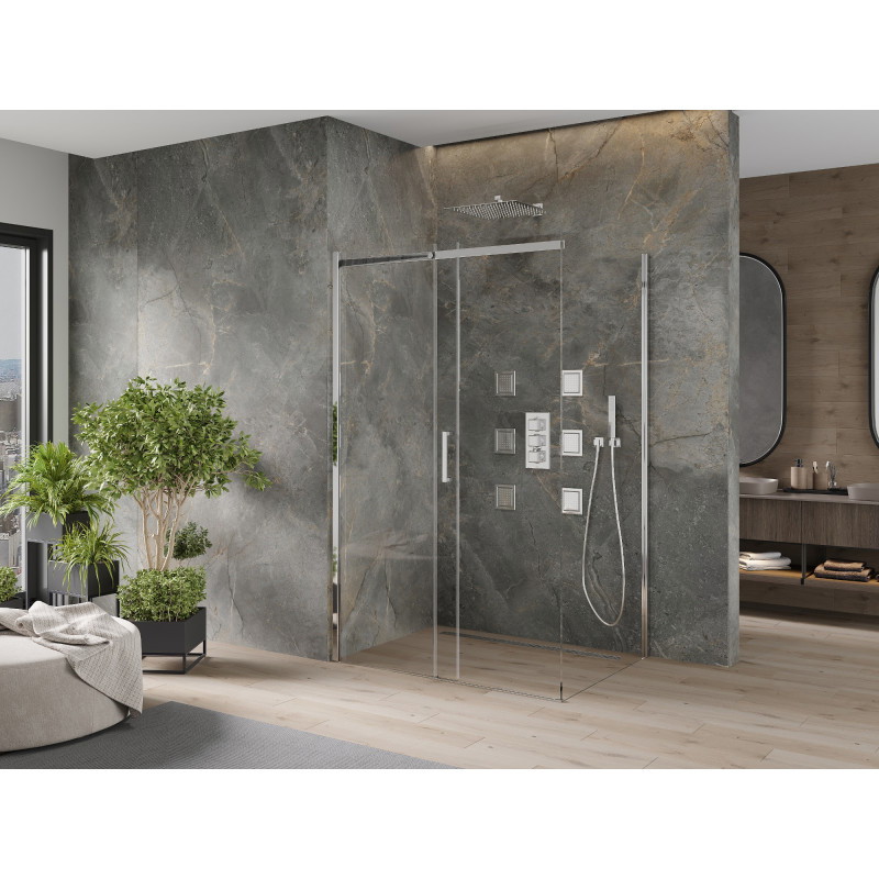 Mexen Omega stumdoma dušo kabina 100 x 90 cm, skaidri, chromuota - 825-100-090-01-00