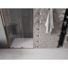 Mexen Velar L stumdomos dušo durys 120 cm, skaidrios, rožinis auksas - 871-120-003-01-60