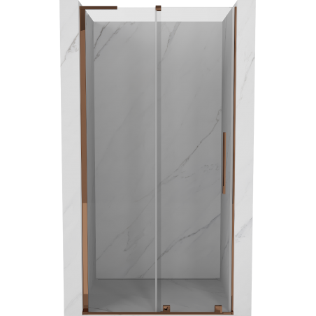Mexen Velar L stumdomos dušo durys 110 cm, skaidrios, rožinis auksas - 871-110-003-01-60