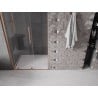 Mexen Velar L stumdomos dušo durys 120 cm, skaidrios, šlifuota vario spalva - 871-120-003-01-65