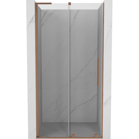 Mexen Velar L stumdomos dušo durys 110 cm, skaidrios, šepečiuota vario spalva - 871-110-003-01-65
