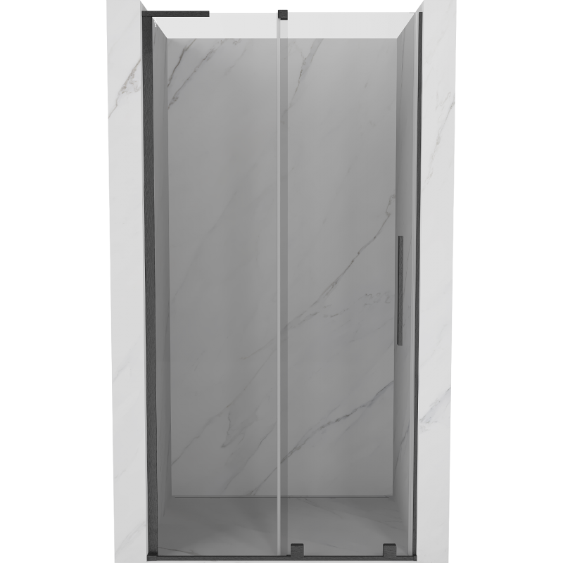 Mexen Velar L stumdomos dušo durys 120 cm, skaidrios, šešėlio pilkos šlifuotos - 871-120-003-01-66