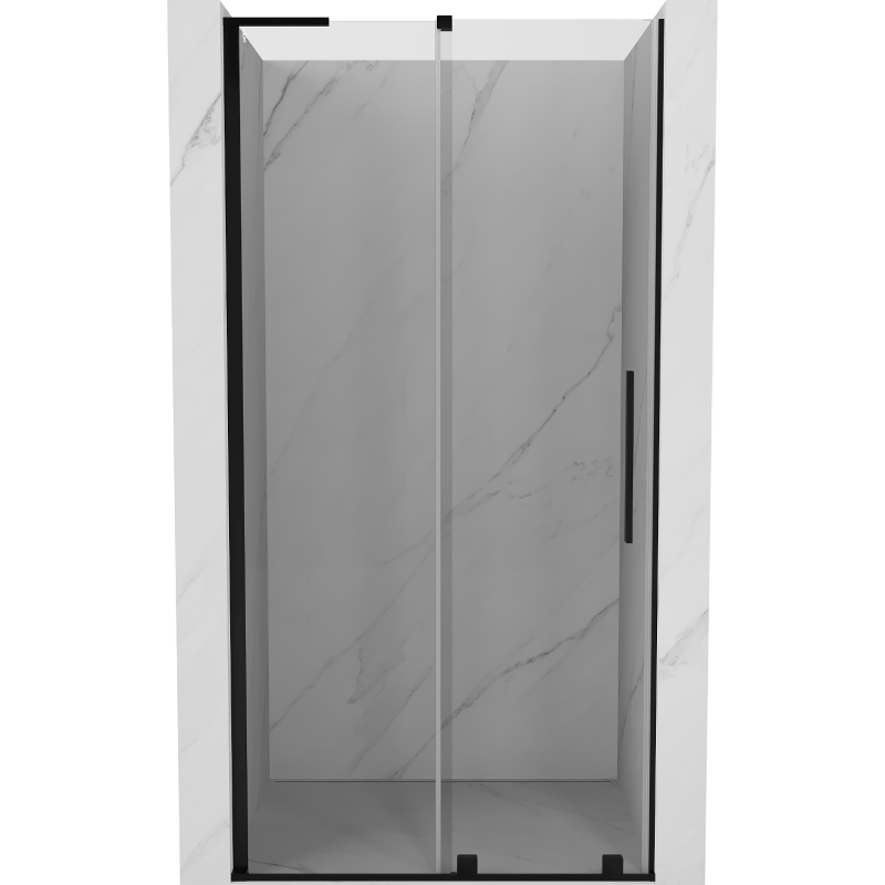 Mexen Velar L dušo durys, stumdomos 120 cm, skaidrios, juodos - 871-120-003-01-70