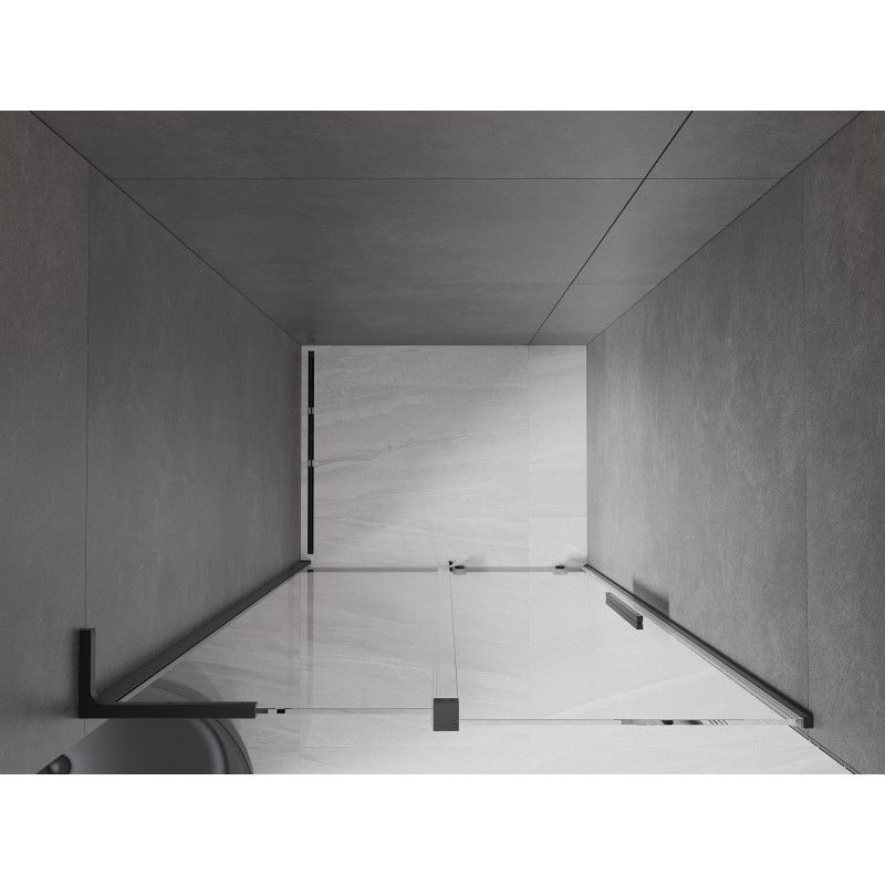 Mexen Velar L stumdomos dušo durys 110 cm, permatomos, juodos - 871-110-003-01-70