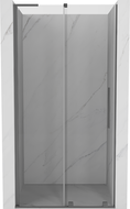 Mexen Velar L stumdomos dušo durys 100 cm, permatomos, gun metal - 871-100-003-01-95