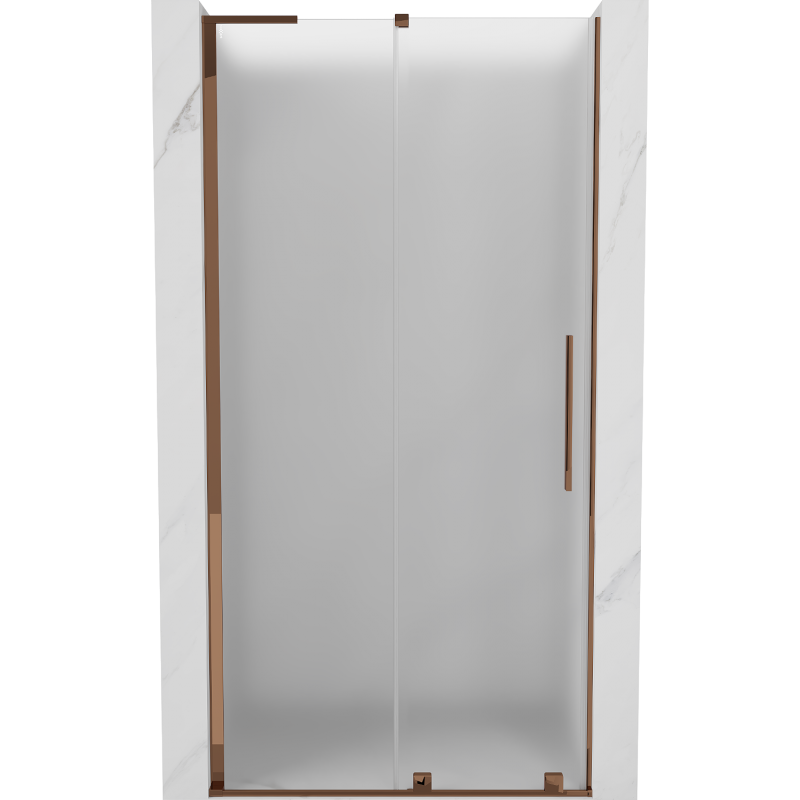 Mexen Velar L stumdomos dušo durys 110 cm, matinės, rožinis auksas - 871-110-003-31-60