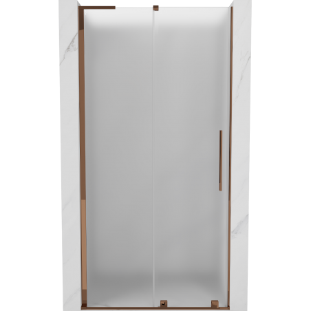 Mexen Velar L stumdomos dušo durys 110 cm, matinės, rožinis auksas - 871-110-003-31-60
