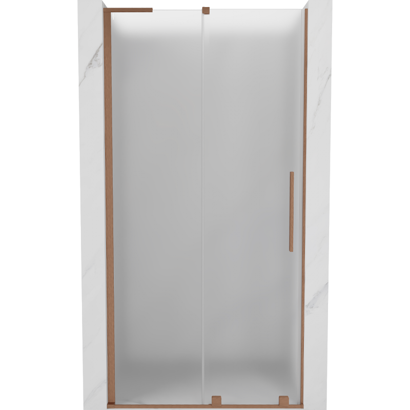 Mexen Velar L slankiojančios dušo durys 110 cm, matinės, šlifuota varis - 871-110-003-31-65