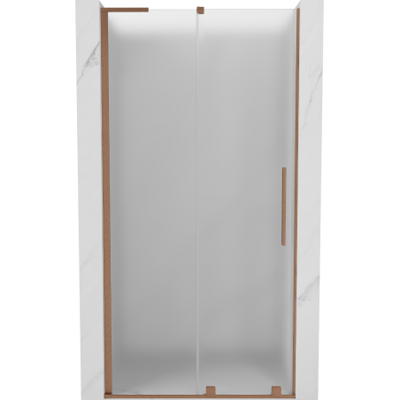 Mexen Velar L slankiojančios dušo durys 110 cm, matinės, šlifuota varis - 871-110-003-31-65