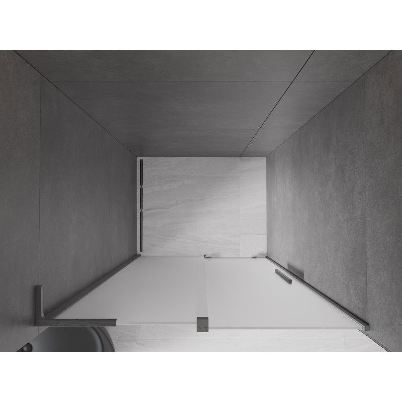 Mexen Velar L slankiojančios dušo durys 110 cm, matinės, šlifuota ginklų pilka - 871-110-003-31-66