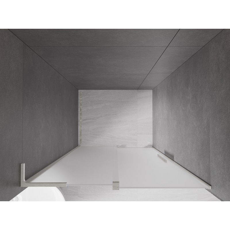 Mexen Velar L stumdomos dušo durys 100 cm, matinės, šlifuotas nikelis - 871-100-003-31-97