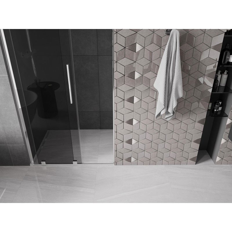 Mexen Velar L stumdomos dušo durys 120 cm, grafitas, chromas - 871-120-003-41-01