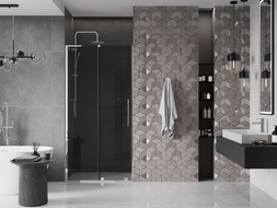 Mexen Velar L stumdomos dušo durys 100 cm, grafitas, chromas - 871-100-003-41-01