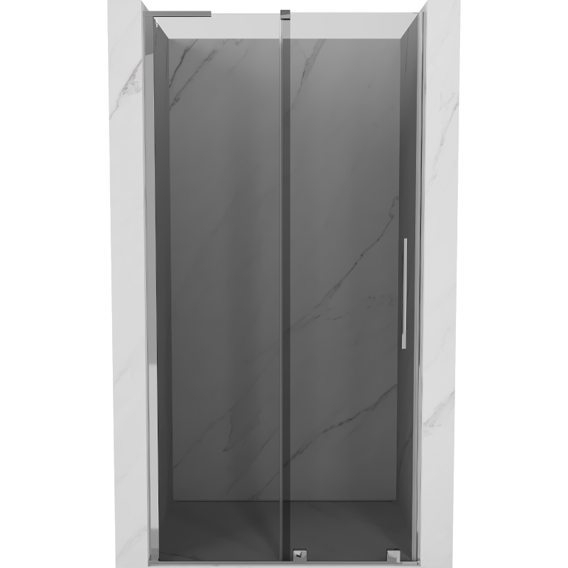 Mexen Velar L slankiojamos dušo durys 120 cm, grafitas, chromas - 871-120-003-41-01