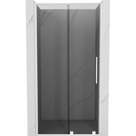 Mexen Velar L stumdomos dušo durys 120 cm, grafitas, baltos - 871-120-003-41-20