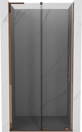 Mexen Velar L slankiojančios dušo durys 100 cm, grafito, rožinis auksas - 871-100-003-41-60