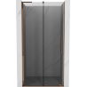 Mexen Velar L stumdomos dušo durys 120 cm, grafitas, rožinis auksas - 871-120-003-41-60