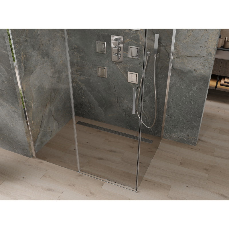 Mexen Omega stumdomas dušo kabinas 130 x 100 cm, skaidrus, chromas - 825-130-100-01-00