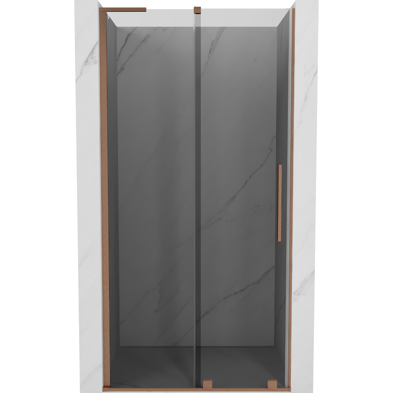 Mexen Velar L stumdomos dušo durys 90 cm, grafitas, šlifuotas varis - 871-090-003-41-65