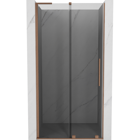 Mexen Velar L slankiojančios dušo durys 90 cm, grafitas, šlifuotas varis - 871-090-003-41-65